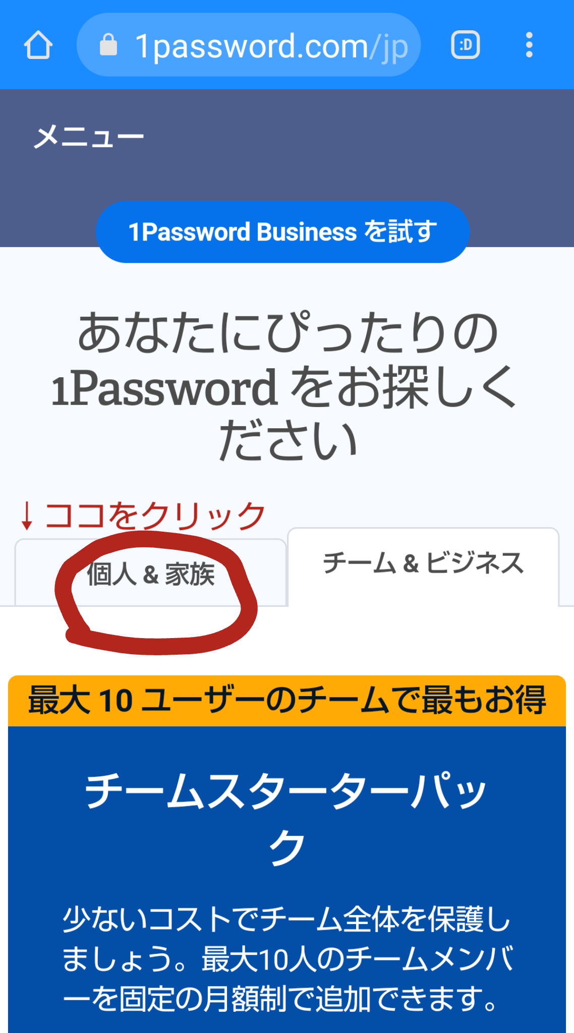 1password 個人&家族の写真